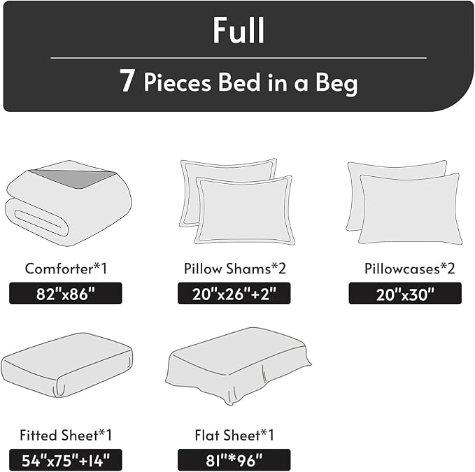 Comforter Set - Full - 7 Piece