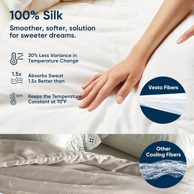 Mulberry Silk Cooling Duvets Down Comforter - King