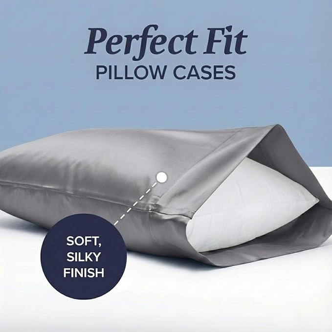 100% Cotton Bed Sheet Set - King - 4 Piece
