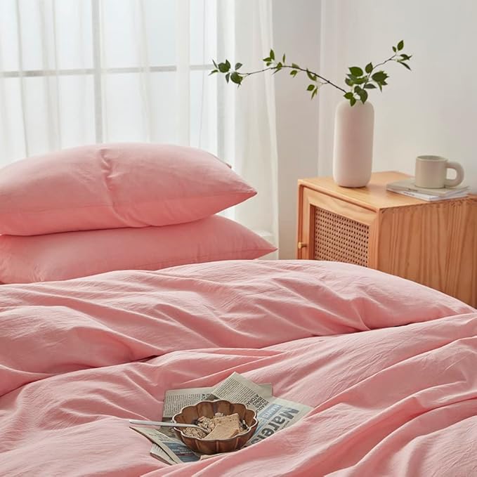 Linen Duvet Cover Set - California King - 3 Piece