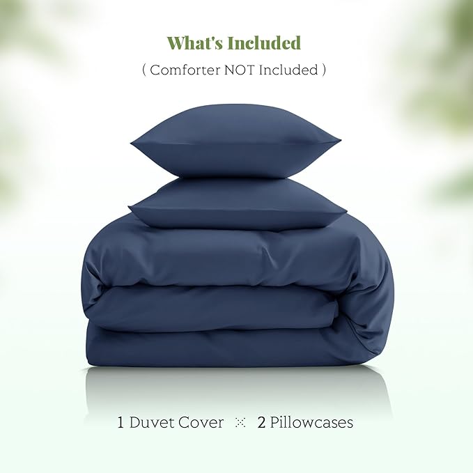 Bamboo Cooling Duvet Cover Set - Queen - 3 Piece