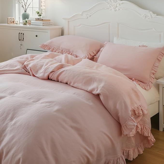 Linen Duvet Cover Set - King - 3 Piece