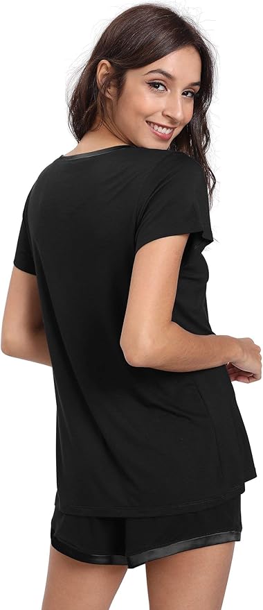 Bamboo Shorts Pajama Set - Short Sleeve - 2 Piece