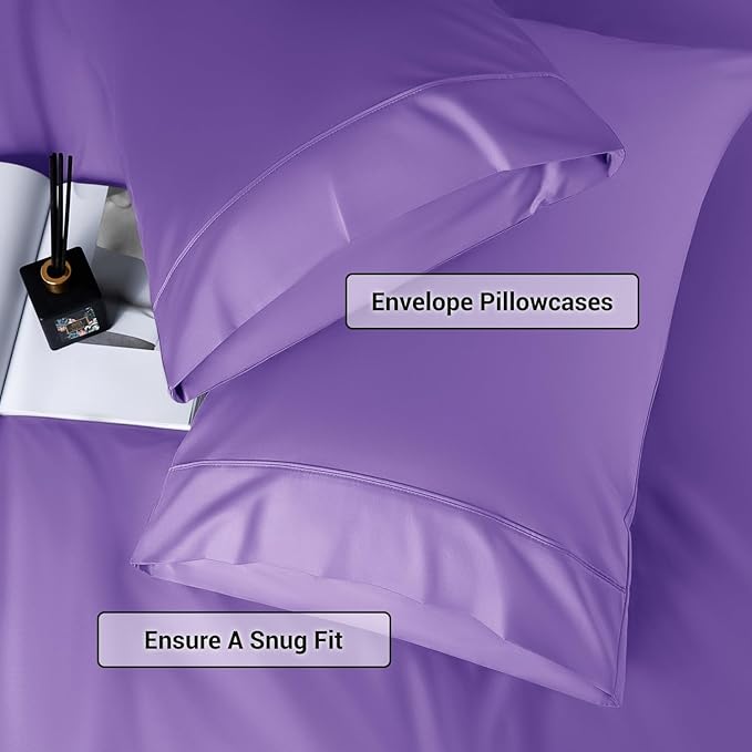 Bamboo Cooling Bed Sheet Set - Queen - 4 Piece