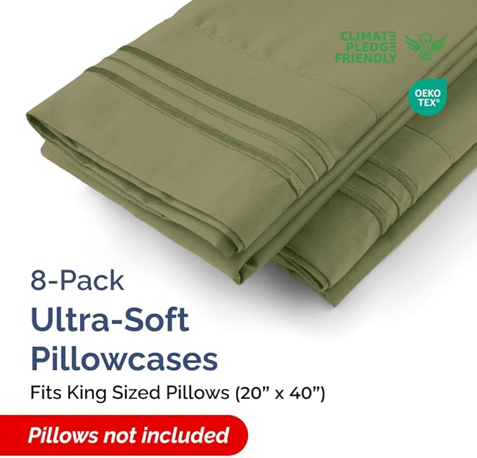Pillowcase Set - King - 8 Piece