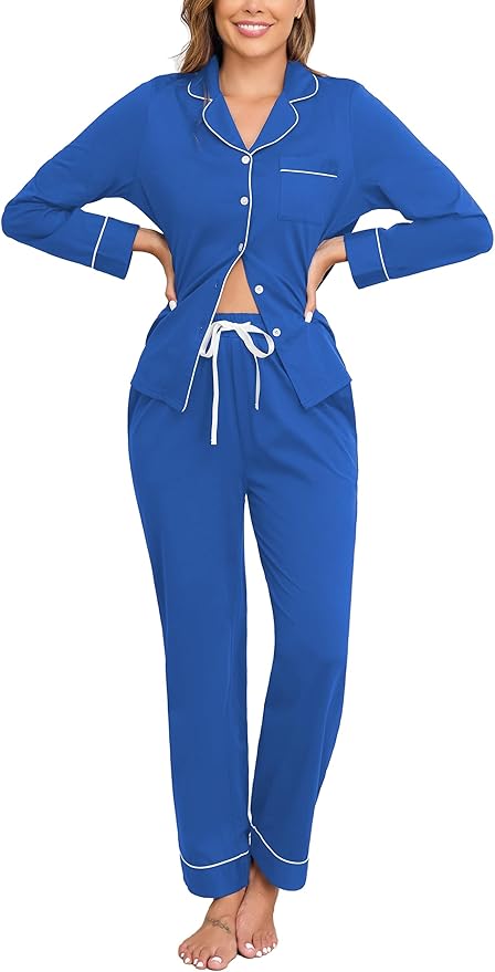 Women's 100% Cotton Pajama Set - Long Sleeve - 2 Piece