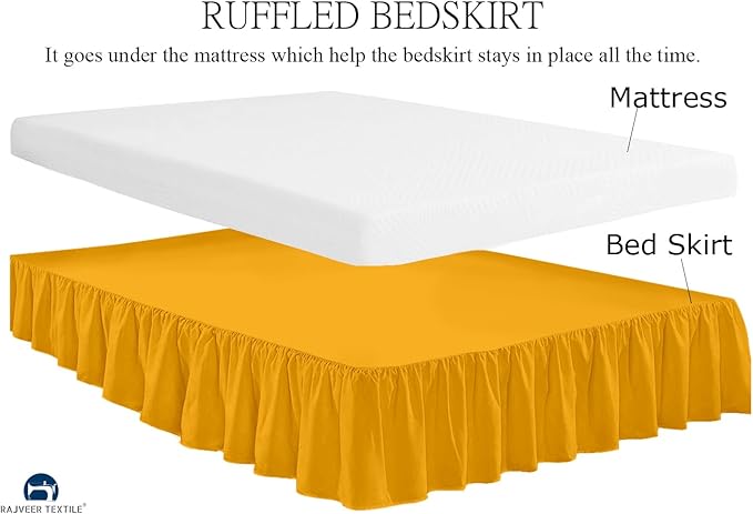 Microfiber Bed Skirt - Queen - 15 in Drop