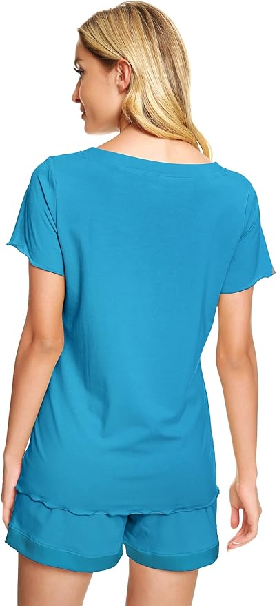 Women's Bamboo Cooling Pajama Set - Short Sleeve - 2 Piece