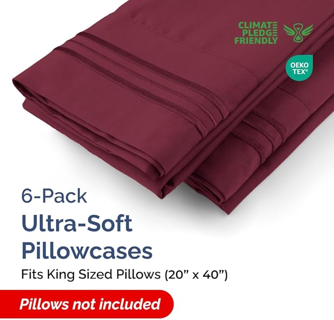 Pillowcase Set - King - 6 Piece