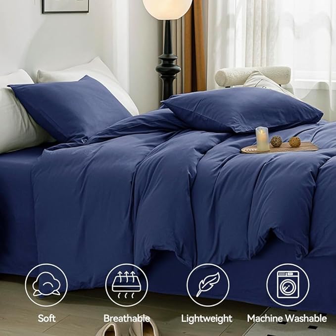 Linen Duvet Cover Set - Twin - 2 Piece