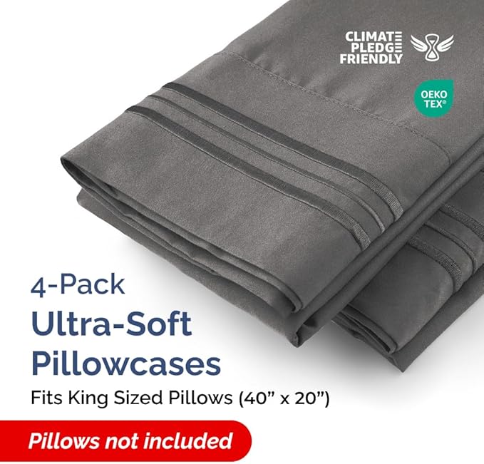 Pillowcase Set - King - 4 Piece