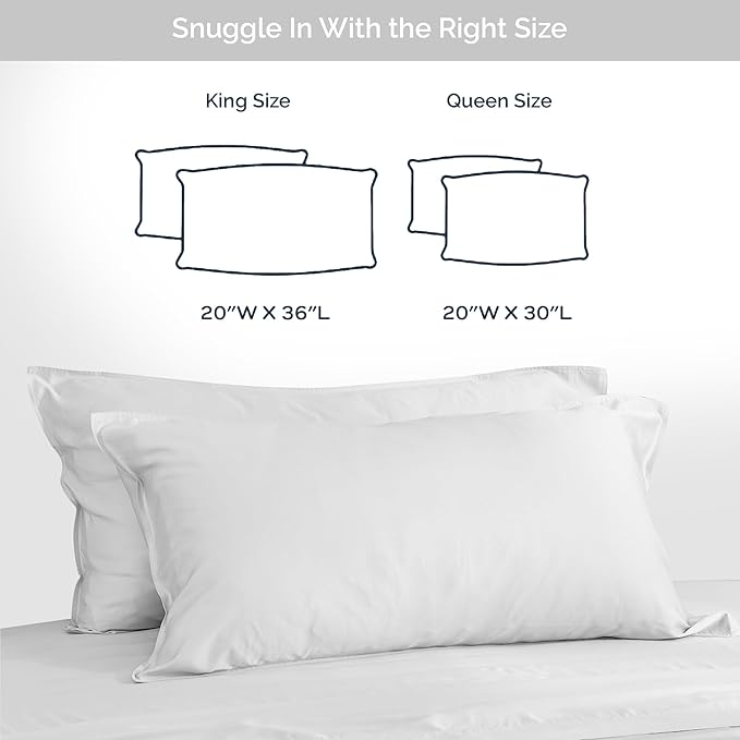 Bamboo Cooling Pillowcase Set - King - 2 Piece
