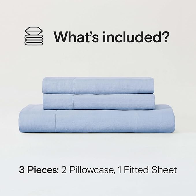 Linen Cooling Bed Sheet Set - Queen - 3 Piece