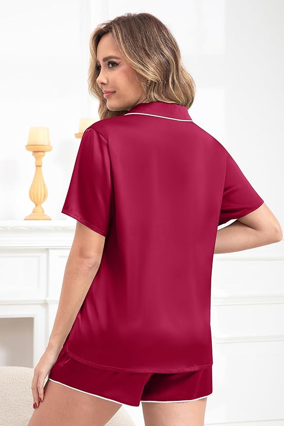 Women's Shorts Pajama Set - Short Sleeve - 2 Piece