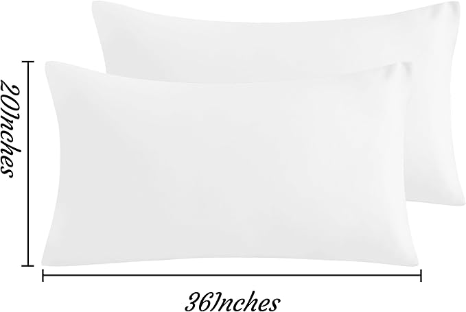 Microfiber Pillowcase Set - King - 20 x 36 in - 2 Pack - 2 Piece