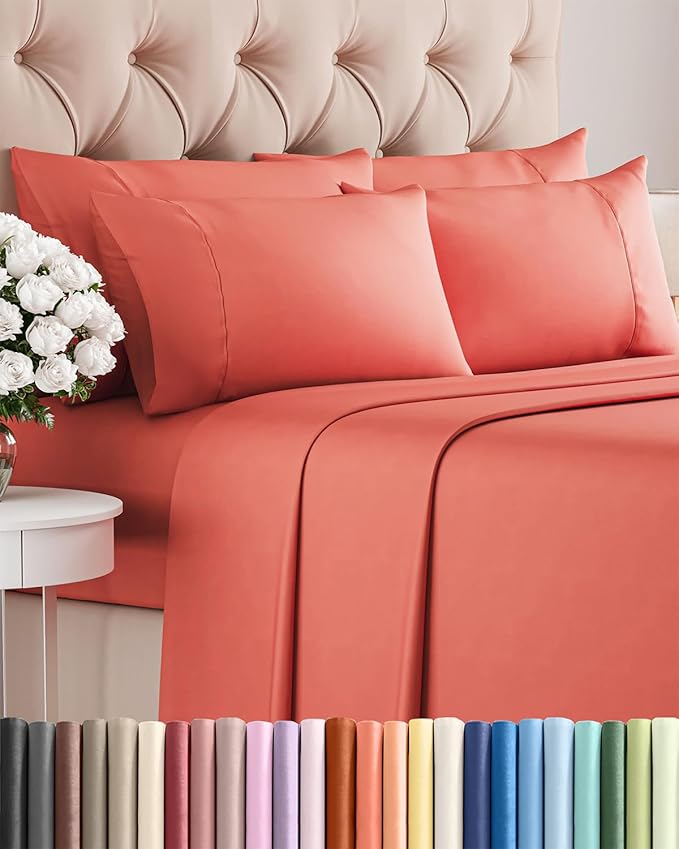 Cooling Bed Sheet Set - Full - 16 in Deep Pocket - 6 Piece