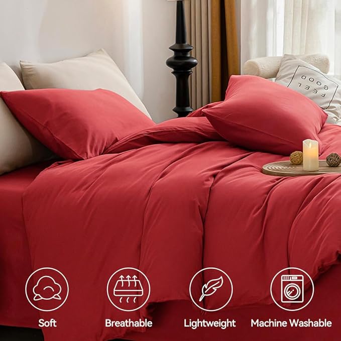 Linen Duvet Cover Set - Queen - 3 Piece