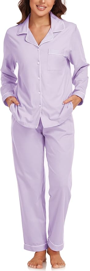 100% Cotton Pants Pajama Set - Long Sleeve - 2 Piece