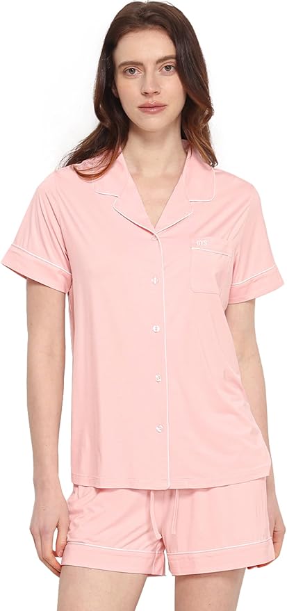Women's Bamboo Pajama Set - Short Sleeve - 2 Piece