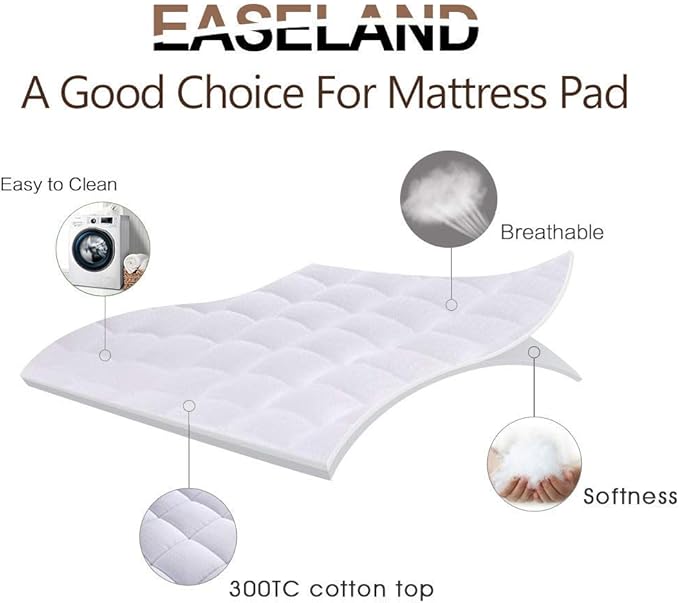 Cooling Mattress Pad - Queen - 60 x 75 in - 21 in Deep Pocket