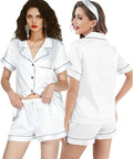 Satin Shorts Pajama Set - 3 Piece