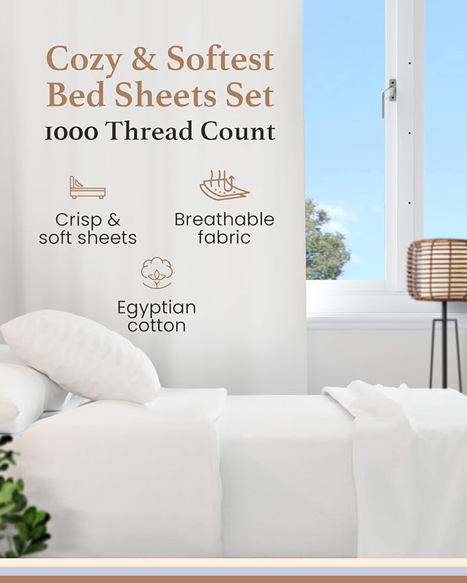 Bed Sheet Set - Queen - 16 in Deep Pocket - 4 Piece