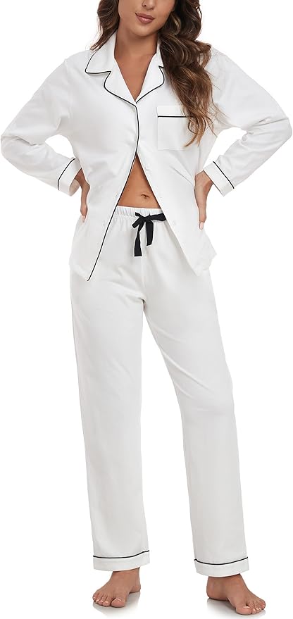 100% Cotton Pants Pajama Set - Long Sleeve - 2 Piece
