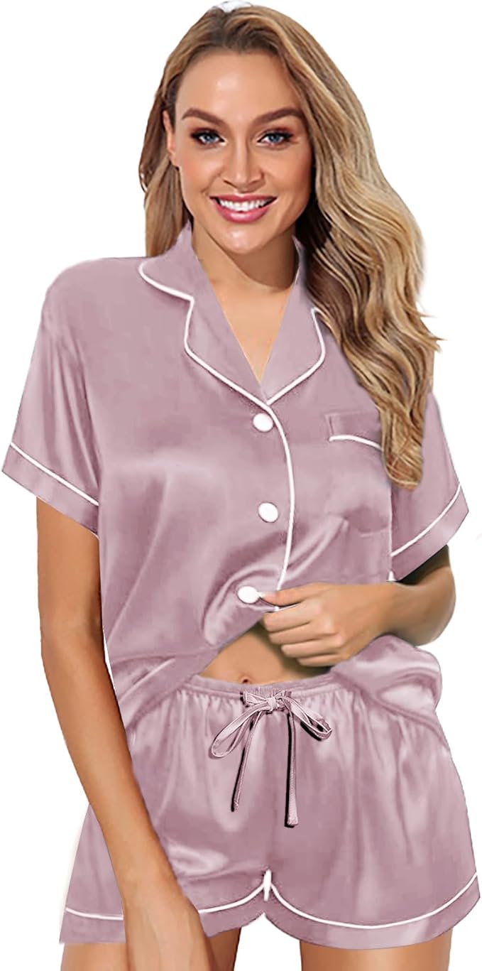 Satin Pajama Set - 2 Piece
