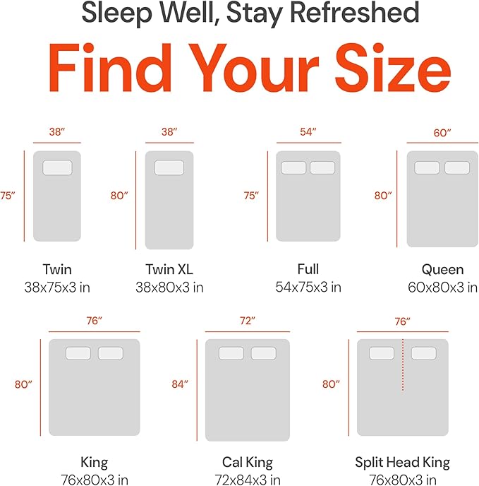 Cooling Mattress Topper - Split King