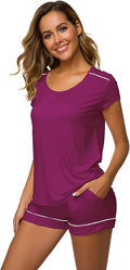 Women's Bamboo Cooling Pajama Set - Short Sleeve - 2 Piece
