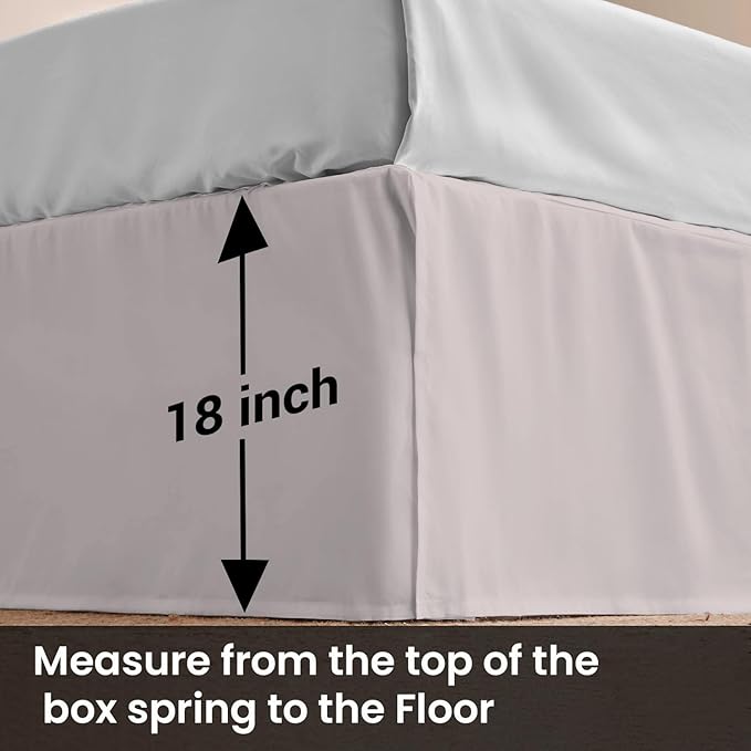 Microfiber Bed Skirt - Twin - 18 in Drop