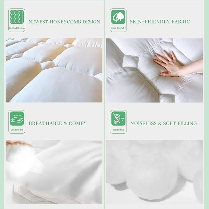 Bamboo Cooling Mattress Pad - King