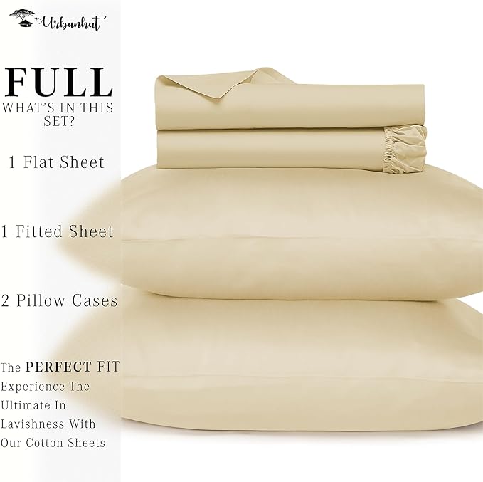 Bed Sheet Set - Full - 16 in Deep Pocket - 4 Piece