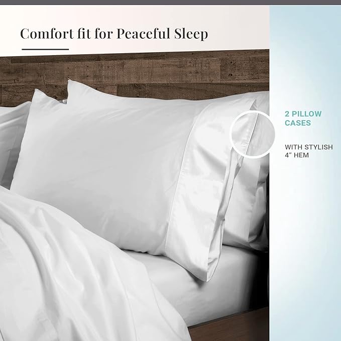 100% Cotton Pillowcase Set - Queen - 2 Piece