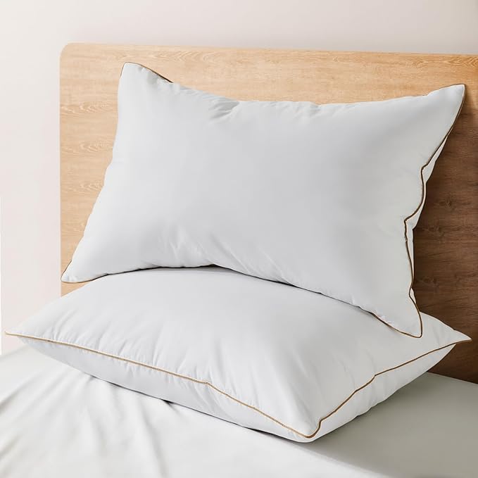 100% Cotton Bed Pillow - Queen - 20 x 30 in - 2 Piece