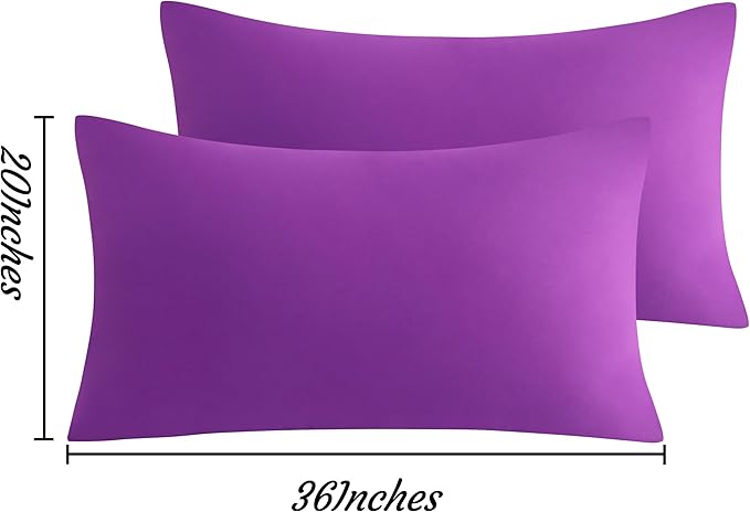 Microfiber Pillowcase Set - King - 20 x 36 in - 2 Pack - 2 Piece