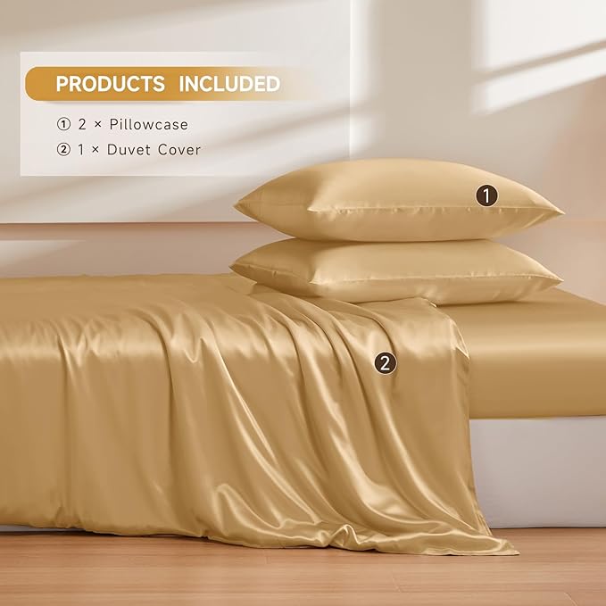 Mulberry Silk Duvet Cover Set - Twin - 3 Piece