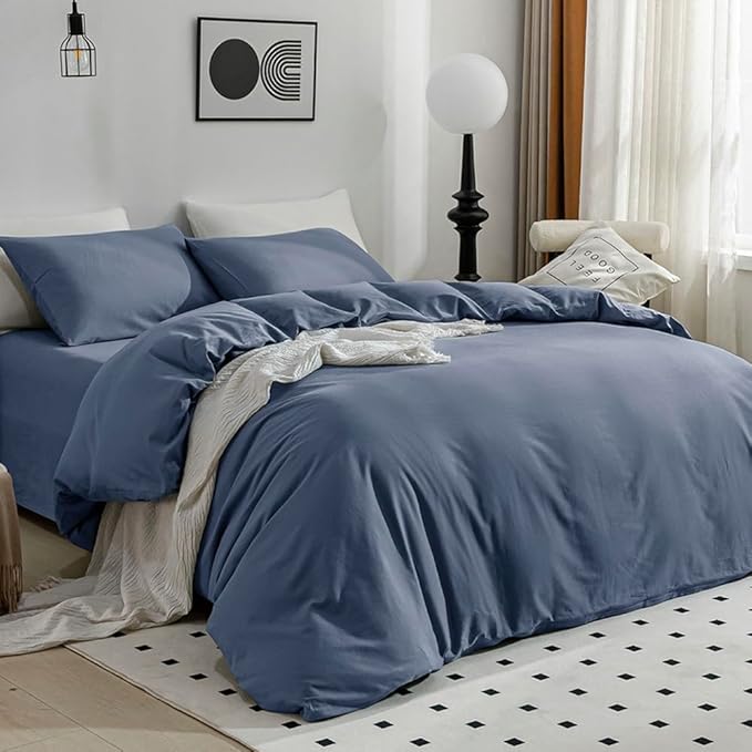 Linen Duvet Cover Set - King - 3 Piece