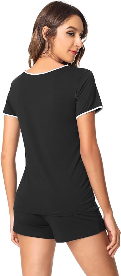 Women's Bamboo Cooling Pajama Set - Short Sleeve - 2 Piece