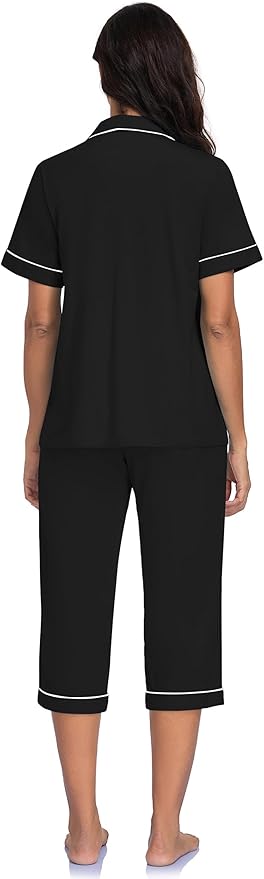Women's Capri Pajama Set - Short Sleeve