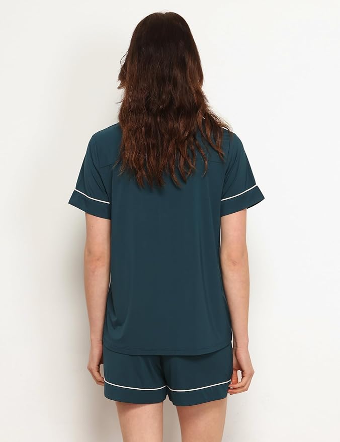 Women's Bamboo Pajama Set - Short Sleeve - 2 Piece