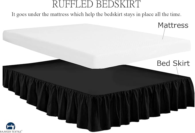 Microfiber Bed Skirt - Full - 18 in Drop