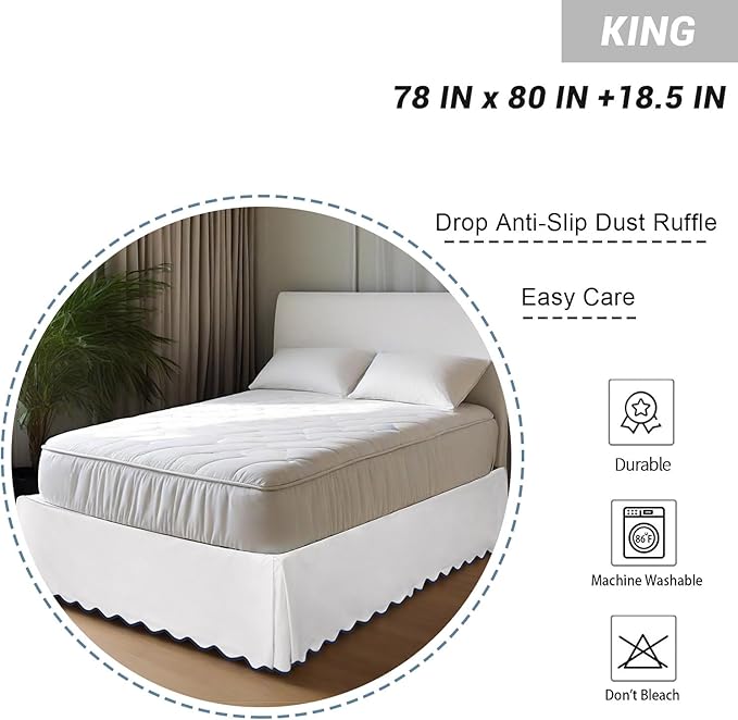 Bed Skirt - King - 18 in Drop