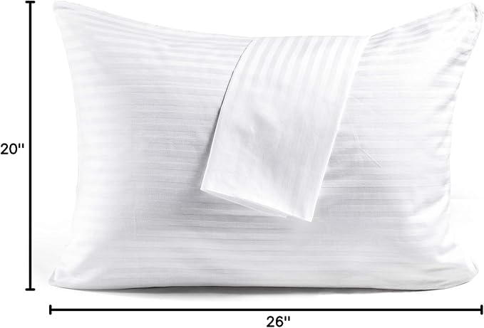 100% Cotton Pillow Protector - Standard - 4 Pack