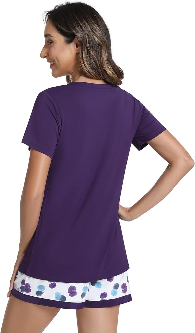 Women's Bamboo Cooling Pajama Set - Short Sleeve - 2 Piece