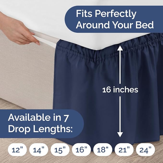 Bed Skirt - Full - 16 in Drop