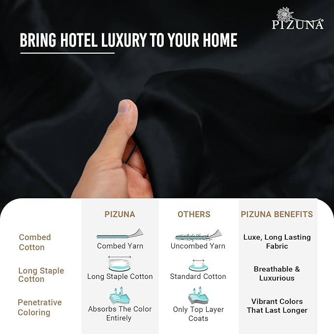 100% Cotton Pillowcase Set - King - 2 Piece
