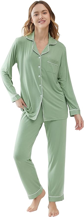 Women's Bamboo Cooling Pajama Set - Long Sleeve