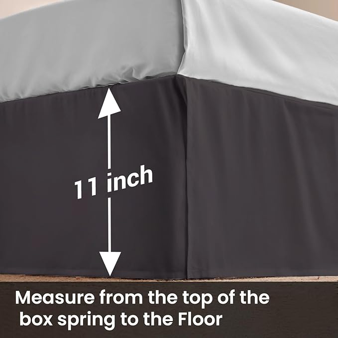 Microfiber Bed Skirt - King - 11 in Drop