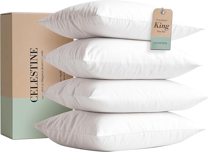 Microfiber Bed Pillow - King - 4 Piece
